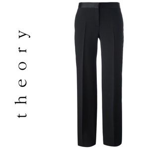 Theory Wool Straight Leg Trousers